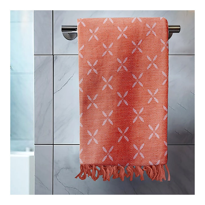 Sheetal World Bath Towel Jacquard-3060 210 GSM Peach : 72x145 cm