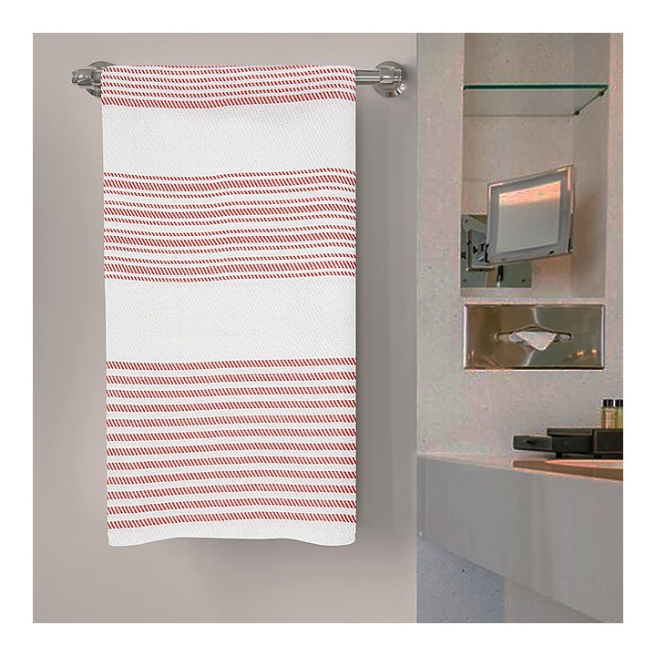 Anju Fabric Bath Towel 180 GSM (Peach) - 75x150 cm : 1 Unit