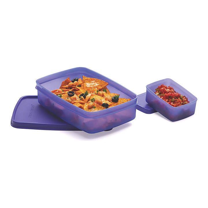 SignoraWare Easy Plastic Lunch Box (850 ml + 150 ml) - Purple: 1 Unit