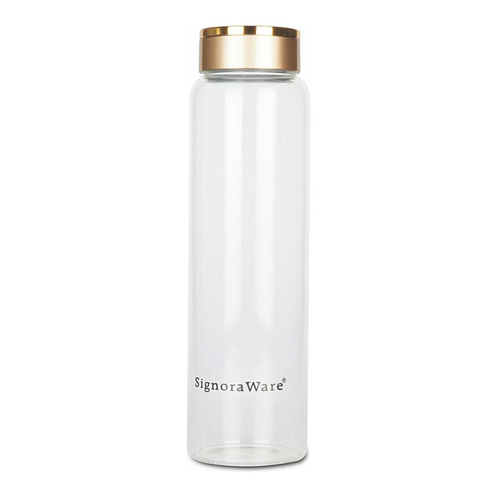 SignoraWare Borosilicate Glass Water Bottle : 1 L