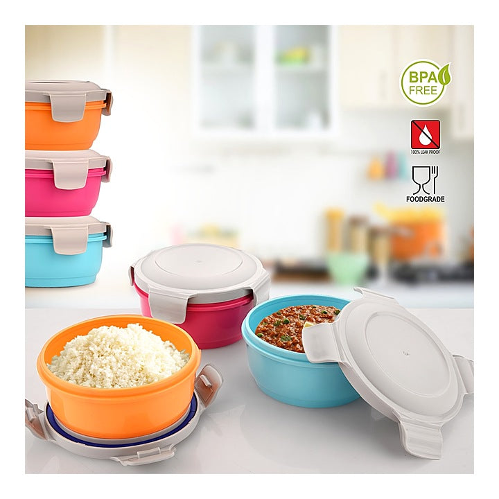 Asian Lock & Pack Containers (350 ml) Assorted - Set Of 3 : 1 Unit