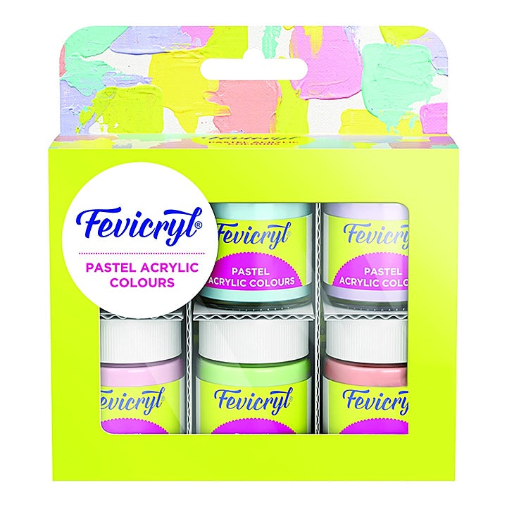 Pidilite Fevicryl Pastel Acrylic Colours Kit : 6 Shades