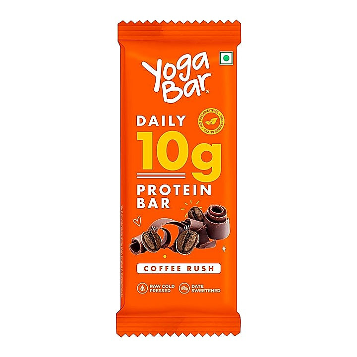Yoga Bar Coffee Rush 10g Protien Bar : 50 g