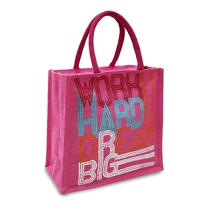Jute Lunch Bag with Zip (D24) - 12x12x6 Inches: 1 Unit