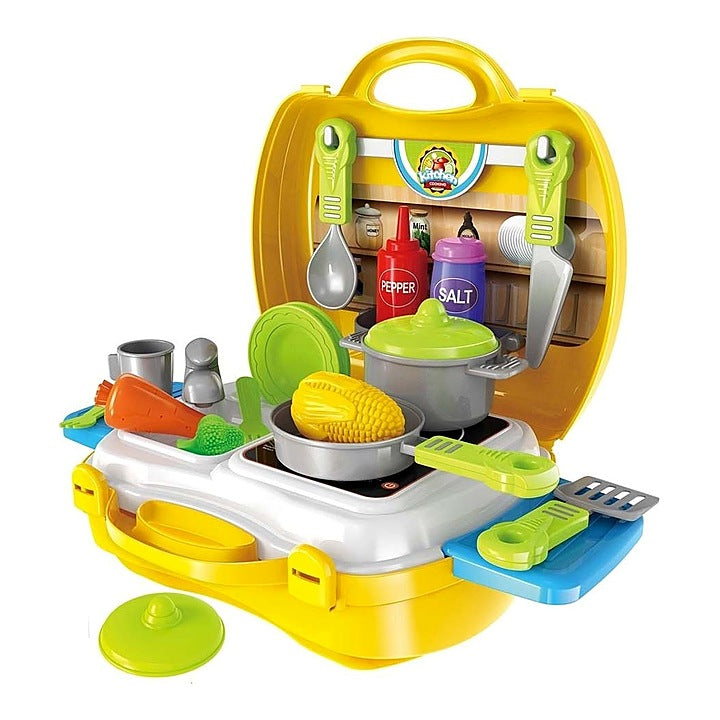 Toyshine Plastic Kitchen Cooking Set Toys - Yellow : 1 Unit