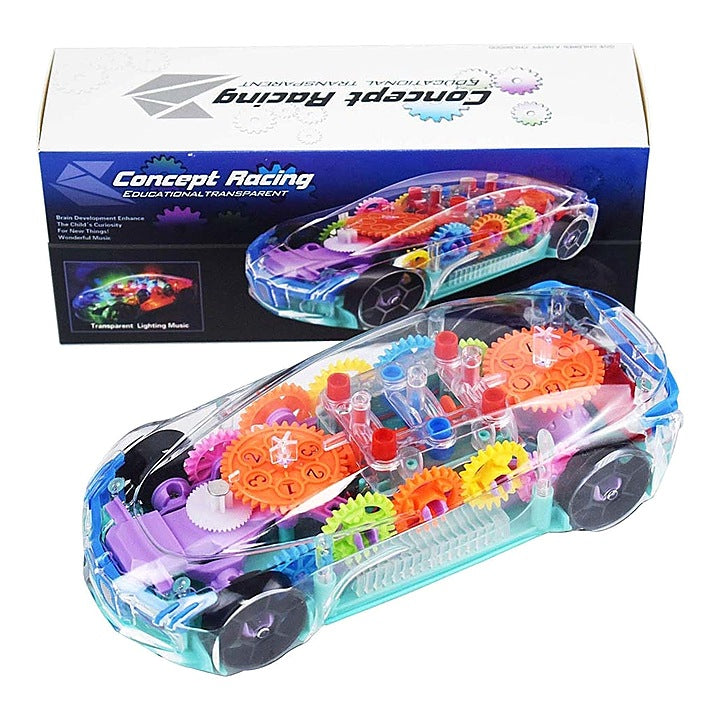 Toyshine Concept Musical & 3D Lights Transparent Car - Multicolour : 1 Unit