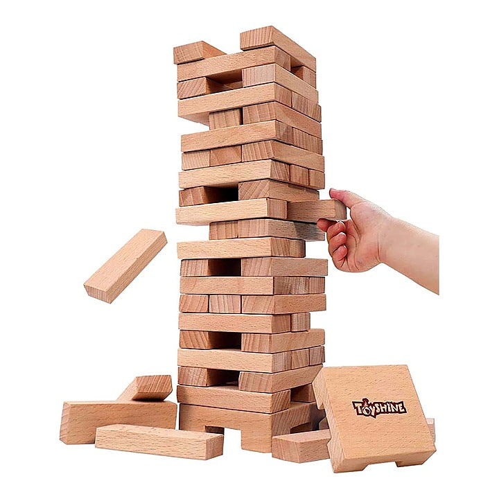 Toyshine Wooden 54 Pcs Building Blocks Stacking Game - Wooden  : 1 Unit