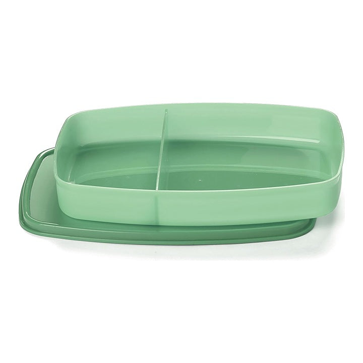 SignoraWare Plastic Slim Compartment Lunch Box - Green: 610 ml