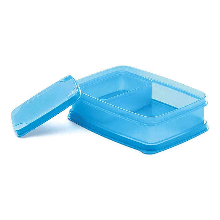 SignoraWare Plastic Small Compact Lunch Box (Blue) - 2 Containers : 1 Unit