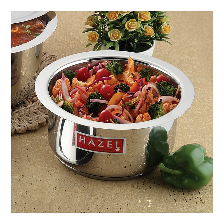 HAZEL Heavy Base Thick Flat Bottom Patila - 1100 ml : 1 Unit