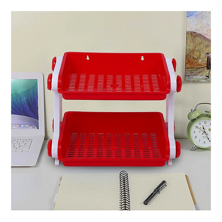 Happy Family Mid Town 2 Shelves Rack - Red : 1 Unit