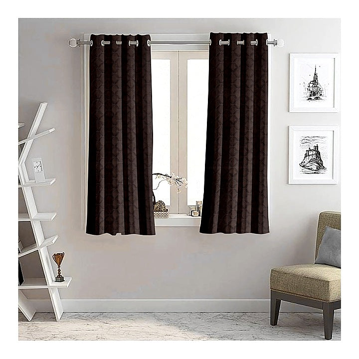 JBF HOMES Polo 5 Feet Window Curtain (Coffee) 152 x 117 cm : 1 Piece