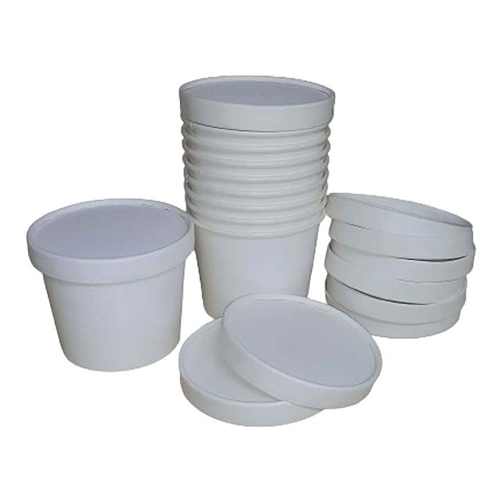 Disposable Paper Container 500 ml (White) : 10 N