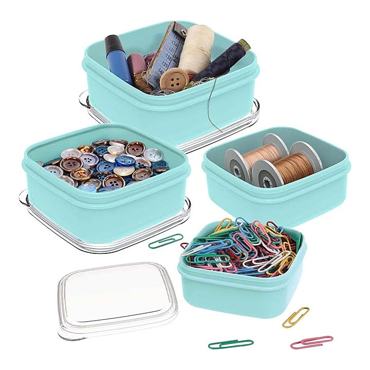 All Time Bestow Storage Containers (Mint Colour) - Set Of 4 : 1 Unit