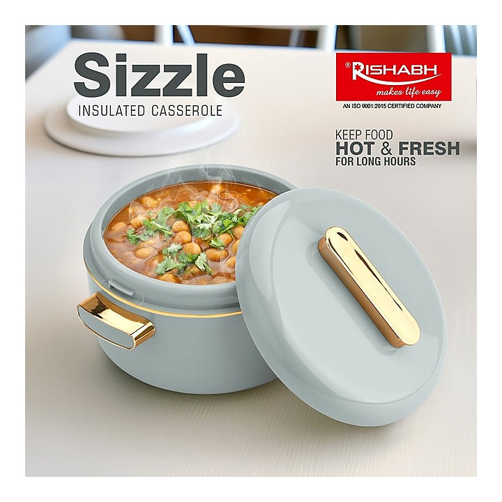 Rishabh Sizzle Insulated Casserole - Grey : 1.9 L
