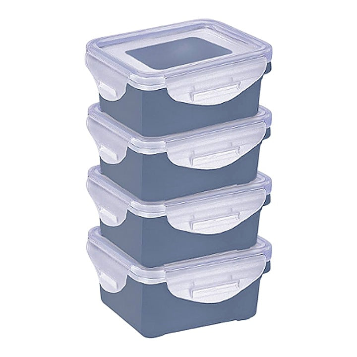 All Time Plastic Lock & Safe Storage Containers (200 ml) - Set of 4 : 1 Unit