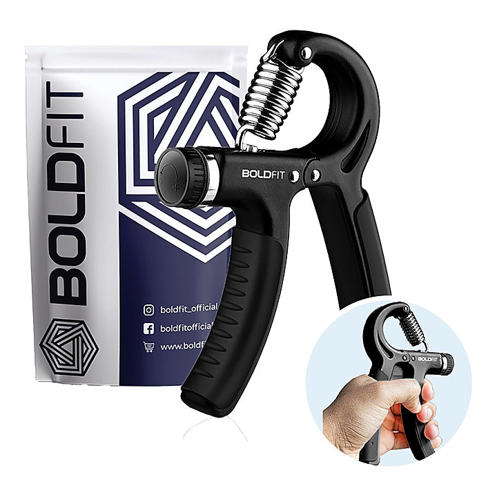 Boldfit Adjustable Hand Grip Strengthener (40 kg) - Black : 1 Unit