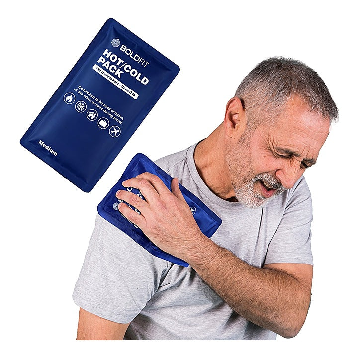 Boldfit Reusable Hot & Cold Ice Pack For Pain Relief Soft & Flexible Gel (Medium) -Blue : 1 Unit