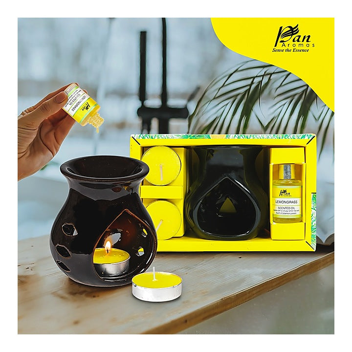 Pan Aromas Burner Oil Tealight Set Lemon Grass : 1 Unit