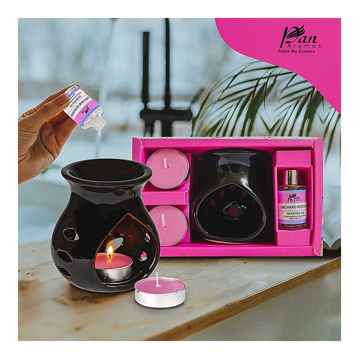 Pan Aromas Burner Oil Tealight Set Orchard Blossom : 1 Unit