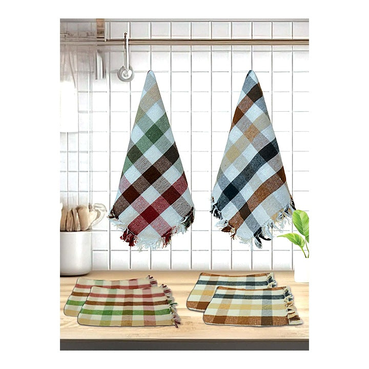Athom Living Kitchen Napkin Sigma Checks (KT6E) 45 x 45 cm - Set of 6 : 1 Unit