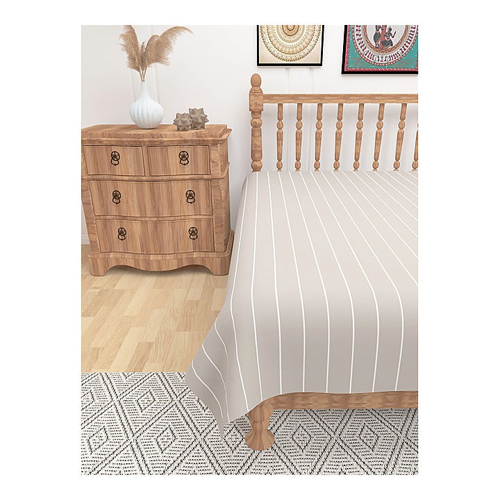 Athom Living Cotton Chaddar Single Ribs (Grey) - 145x224 cm : 1 Unit