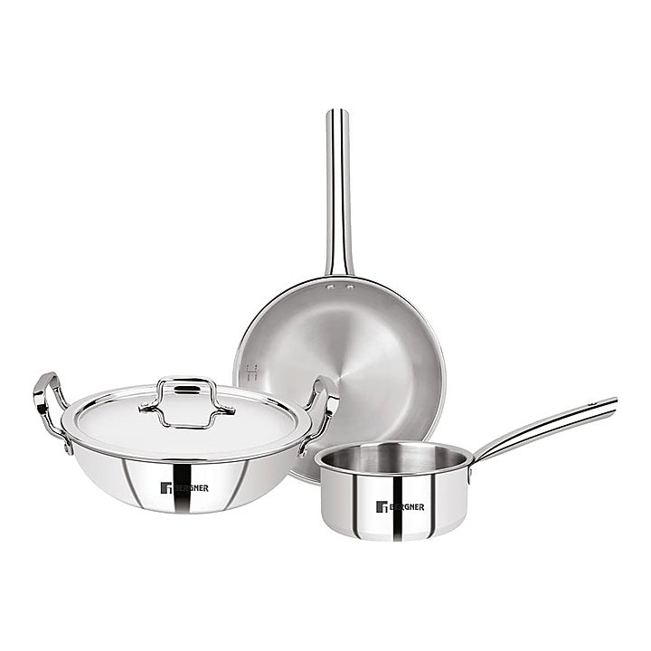 Bergner Tripro Induction Base Triply Cookware Set - 4 Pieces : 1 Unit