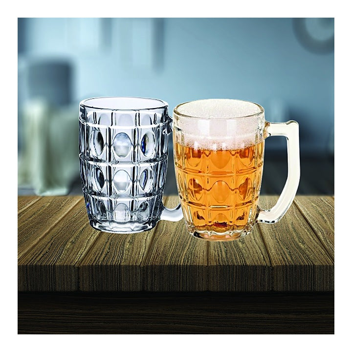 Yera Beer Mugs (BM12O) - 380 ml (2 Pieces) : 1 Unit