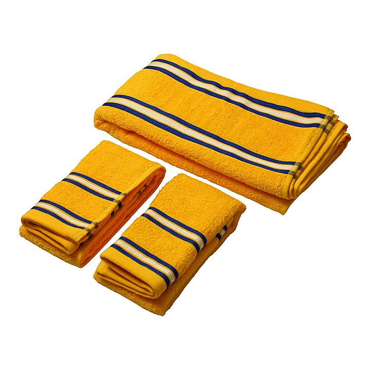EW Towel Set 400GSM (Yellow) - 1 Bath Towel + 2 Hand Towels : 1 Unit