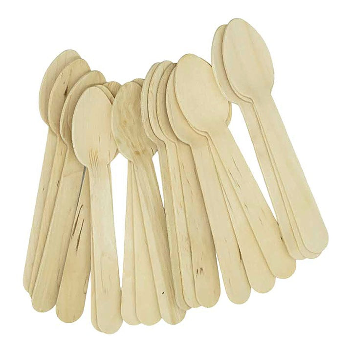 Richbond Disposables Wooden Spoon Brownish 30 Pieces : 1 Unit