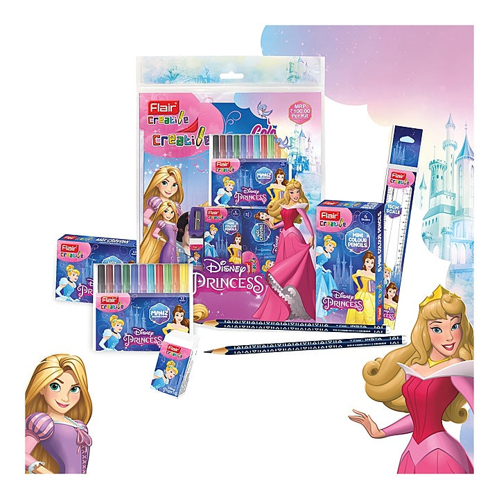 Flair Disney Princess Stationery Kit - 9 Pieces : 1 Unit
