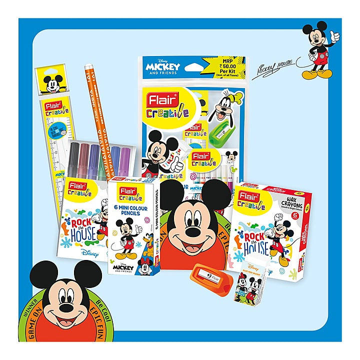 Flair Disney Mickey Stationery Kit - 7 Pieces : 1 Unit