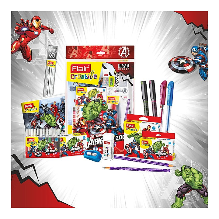 Flair Marvel Avengers Stationery Kit- 14 Pieces : 1 Unit