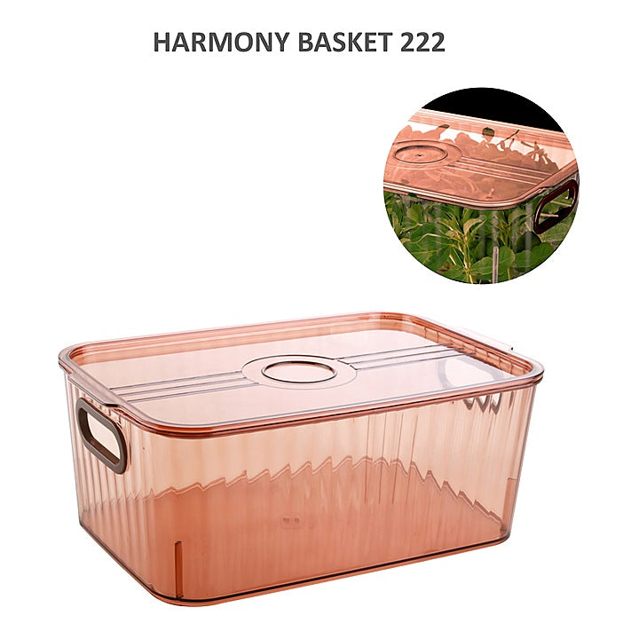 Jaipet Harmony 222 (Medium) Basket With Lid - Brown : 1 Unit