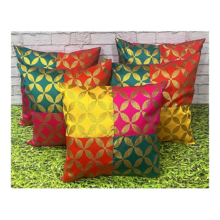 Pink Parrot Polyester Cushion Cover (D8) - 40X40cm - 5 Units : 1 Unit