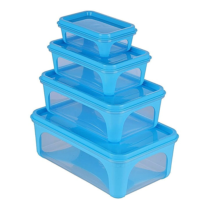 Unica 2K Rectangular Storage Container (Blue) - Set of 4 : 1 Unit