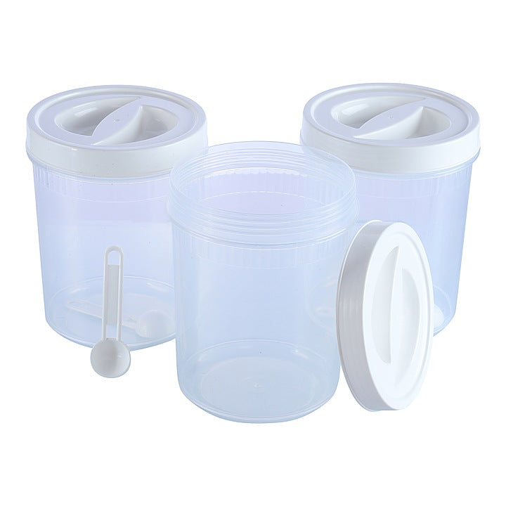 Unica Splendido Multipurpose Storage Canister (White) 1.75 L - Set of 3 : 1 Unit