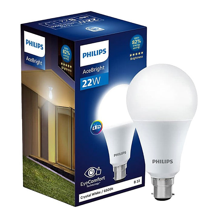 Philips Ace Bright Led Bulb (Crystal White) - 22 W : 1 Unit
