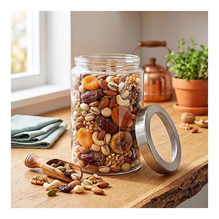 D Homes Glass Canister - 1.25 L : 1 Unit