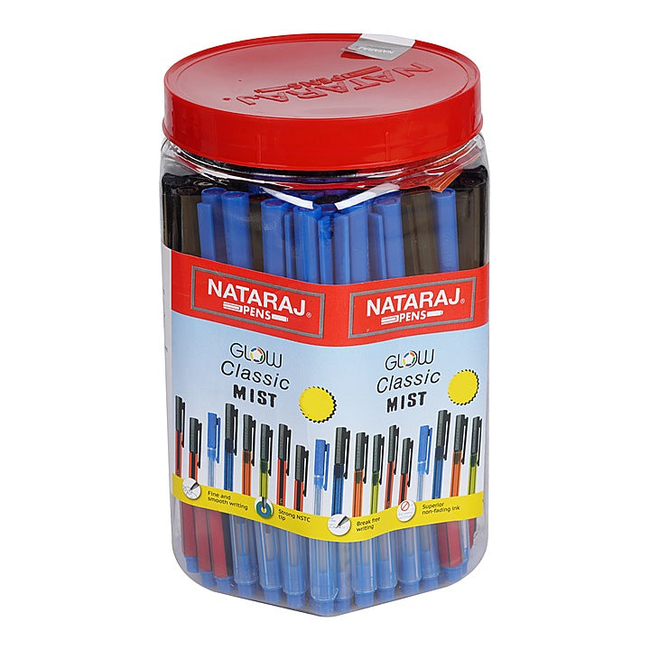 Nataraj GCM Ball Pen Jar (Blue) - 100 Pieces : 1 Unit