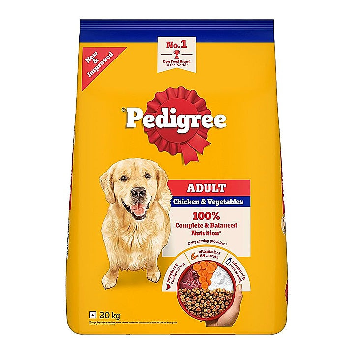 Pedigree Chicken & Vegetables Adult Dog Food : 20 kg