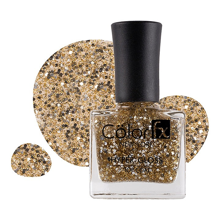 Colour Fx New York Hyper-Gloss Top Coat 174 Nail Polish - Gold : 9 ml
