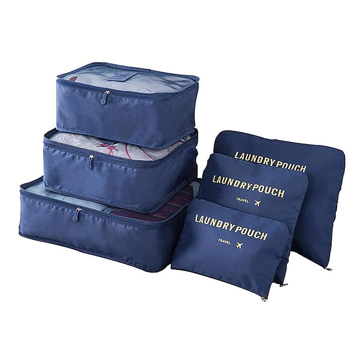 JB Home Travel Storage Clothes Organiser Pouch (Set of 6) - Blue : 1 Unit