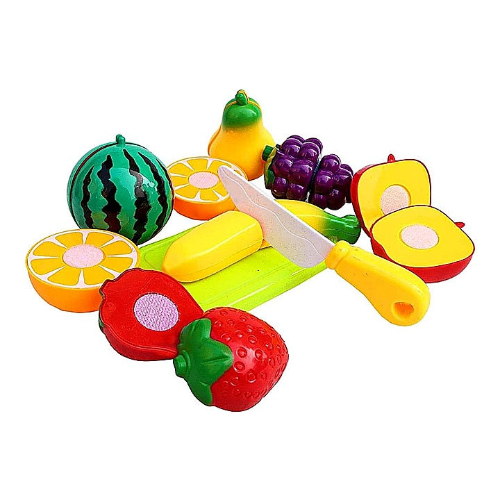 Toyshine Realistic Sliceable Fruit Cutting Play Toy Set - Assorted (7 Pieces) : 1 Unit