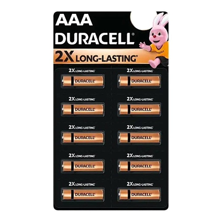 Duracell Alkaline AAA Battery - 10 Pieces : 1 Unit