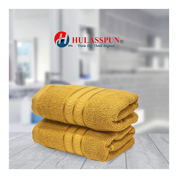 Hulasspun Aster Hand Towel GSM 420 - 40x60 cm (Golden) Set of 2 : 1 Unit