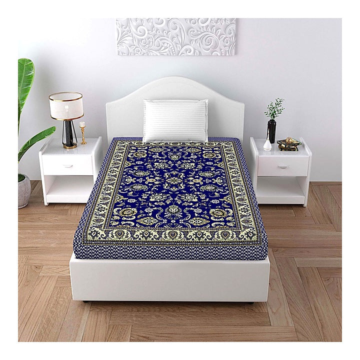 Elegant Weavers Satrang Pattern Single Bedsheet - 120 GSM : 140x215 cm