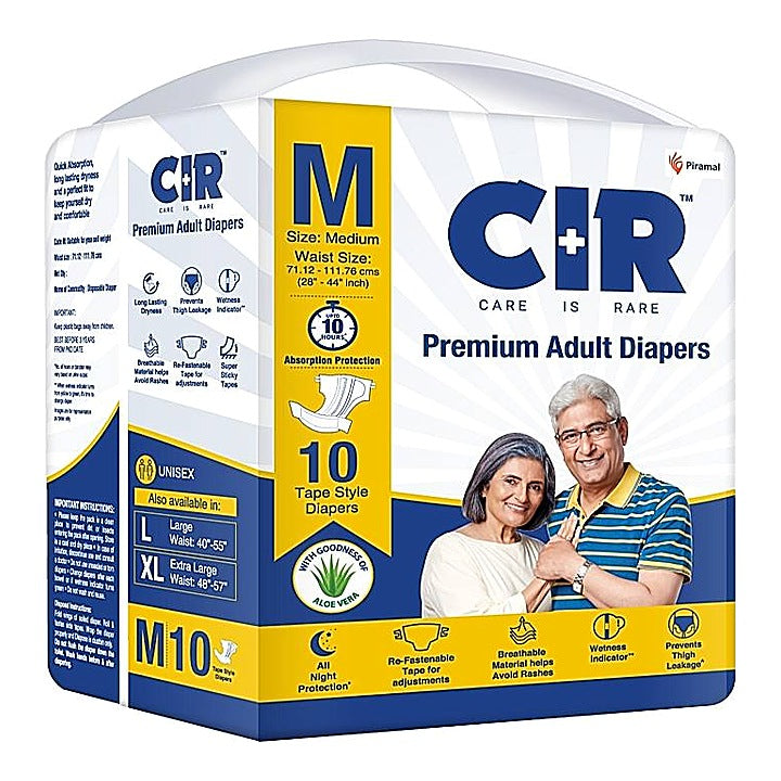 CIR Premium Adult Diapers Unisex (M) : 10 U