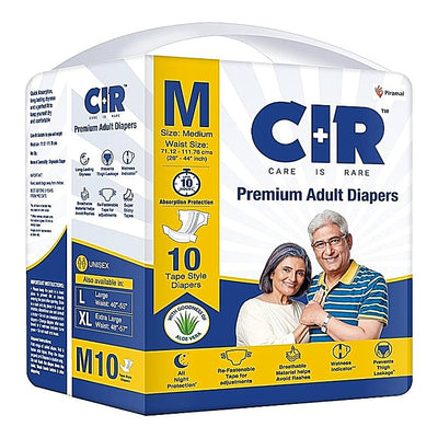 CIR Premium Adult Diapers Unisex (M) : 10 U
