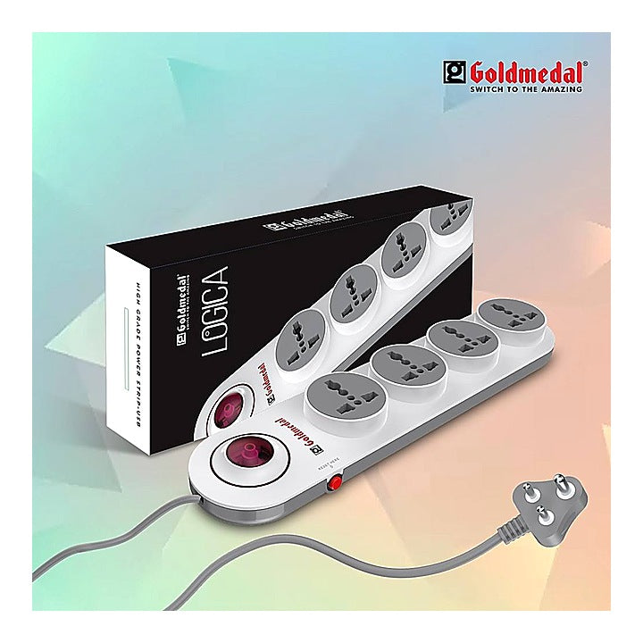 Goldmedal Logica 4x1 Spike Guard (2 Meter Cable) - White : 1 Unit
